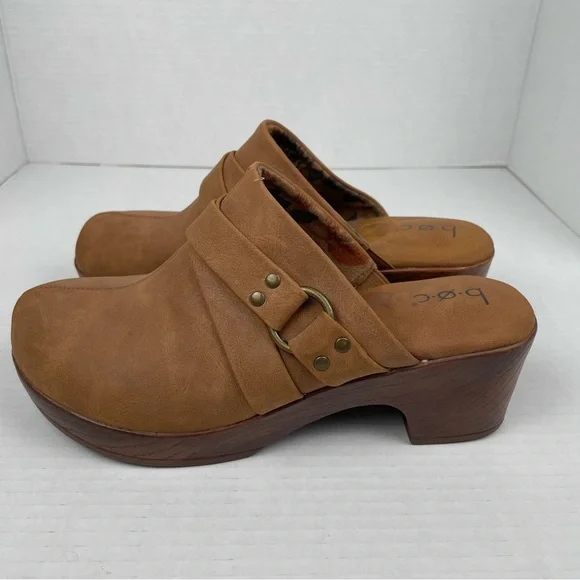 BOC Comfort Clogs Women’s 7 M Brown Slip on Mules Heeled Buckle Accent Coastal - Picture 10 of 14